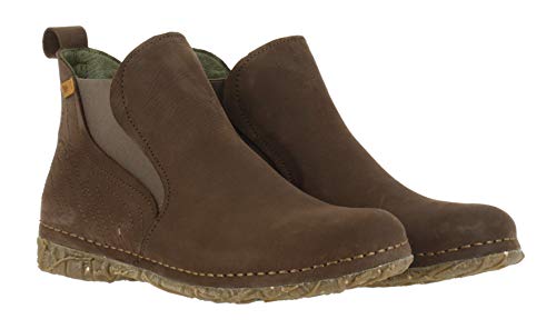 El Naturalista Mujer Botines, señora Botas Chelsea,Botas,Botas de Media caña,Botines,botín,Slip on,Plana,Marrón(),40 EU / 7 UK