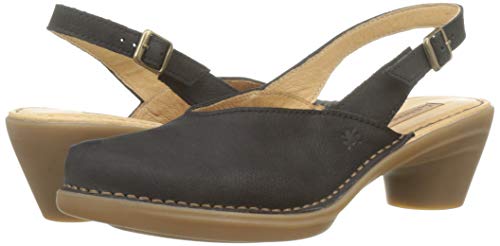 El Naturalista Pleasant Aqua, Sandali con Chiusura sul Retro Donna, Nero (Black Black), 37 EU