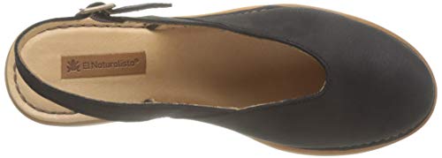 El Naturalista Pleasant Aqua, Sandali con Chiusura sul Retro Donna, Nero (Black Black), 37 EU