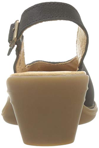 El Naturalista Pleasant Aqua, Sandali con Chiusura sul Retro Donna, Nero (Black Black), 37 EU
