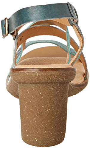 El Naturalista Trivia, Zapatos de tacón con Punta Abierta para Mujer, Verde (Plomo Plome), 38 EU