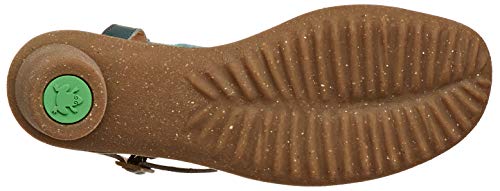 El Naturalista Trivia, Zapatos de tacón con Punta Abierta para Mujer, Verde (Plomo Plome), 38 EU