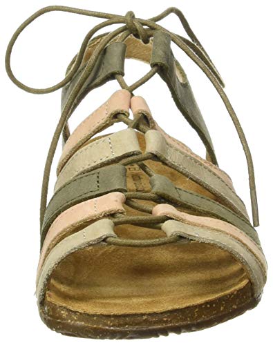 El Naturalista Wakataua, Sandalias con Punta Abierta para Mujer, Verde (Kaki Mixed Kaki Mixed), 38 EU