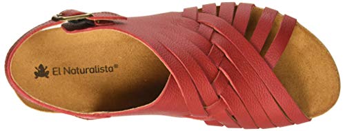 El Naturalista Zumaia, Sandalias con Punta Abierta Mujer, Rojo (Tibet Tibet), 40 EU