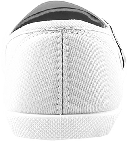 Elara Bailarina de Mujer Zapatillas Planas y Cómodas Chunkyrayan Blanco 955-B-Weiss-42