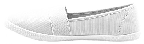Elara Bailarina de Mujer Zapatillas Planas y Cómodas Chunkyrayan Blanco 955-B-Weiss-42