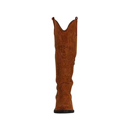 Elara Botas de Vaquero Mujer Chunkyrayan Camello F1225 Camel-41