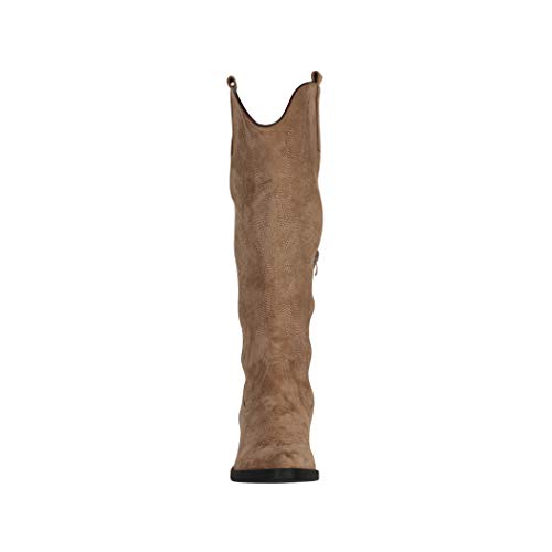 Elara Botas de Vaquero Mujer Chunkyrayan Caqui F1225 Khaki-38