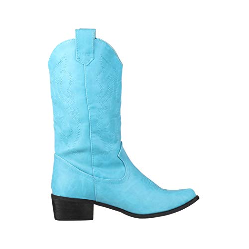 Elara Botas de Vaquero Mujer Chunkyrayan Turquesa 888 Turquoise-38P