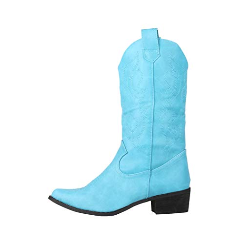 Elara Botas de Vaquero Mujer Chunkyrayan Turquesa 888 Turquoise-38P