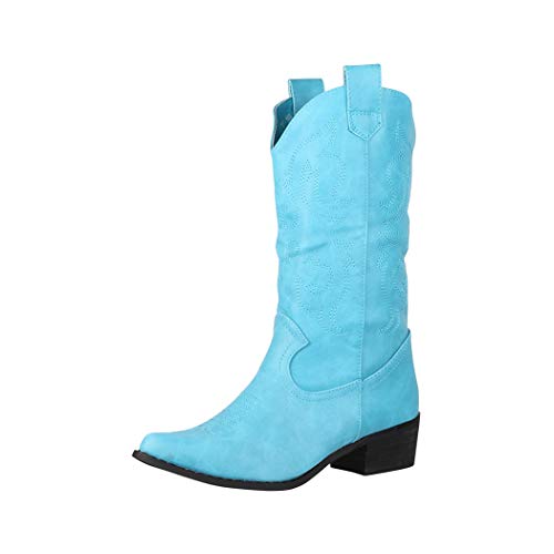 Elara Botas de Vaquero Mujer Chunkyrayan Turquesa 888 Turquoise-38P