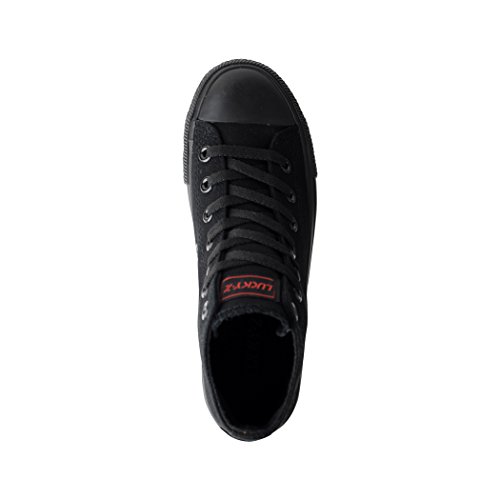 Elara Zapatillas de Deporte Unisex Zapatos Deportivos High Top Chunkyrayan Negro 014-A-Black-Black-40