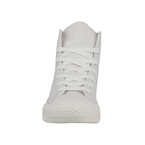 Elara Zapatillas Deportivas Unisex Hombre y Mujer Textil High Top Chunkyrayan Todo Blanco 014-ZY9031-White-40