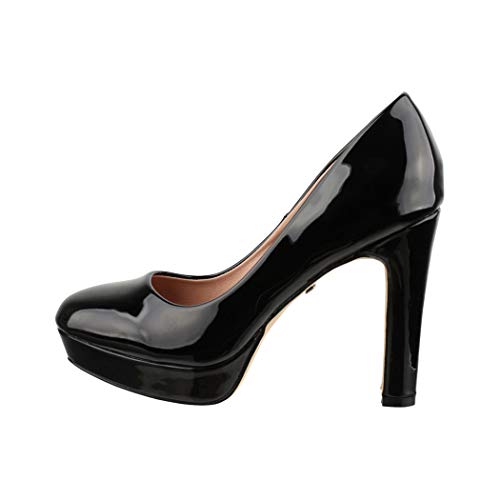 Elara Zapato de Tacón Alto Mujer con Plataforma Chunkyrayan Negro E22322 Black-37