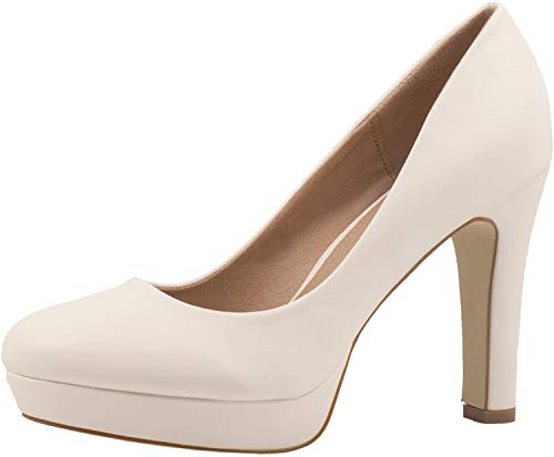Elara Zapato de Tacón Alto Mujer Plataforma Chunkyrayan Blanco E22321-Weiss-38