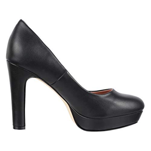 Elara Zapato de Tacón Alto Mujer Plataforma Chunkyrayan Negro E22321-Schwarz-38