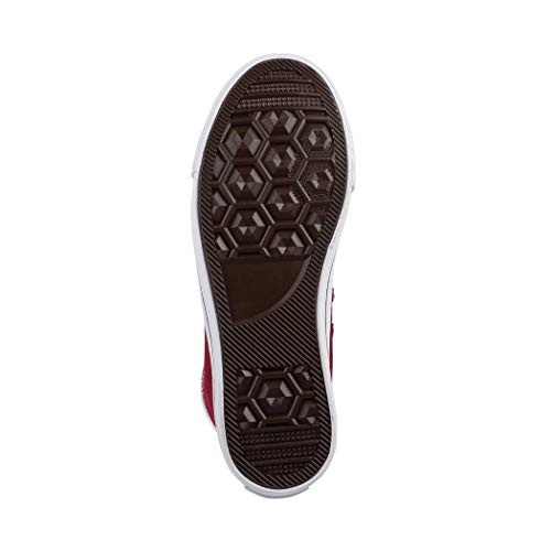 Elara Zapatos de Deporte Unisex Sneaker High Top Chunkyrayan Vino BE-CA014/CB019 Wine-36