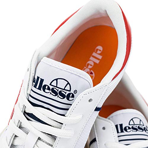 Ellesse Ls-81, Zapatillas de Deporte para Hombre, Multicolor (White/Flame Scarlet 000), 46 EU