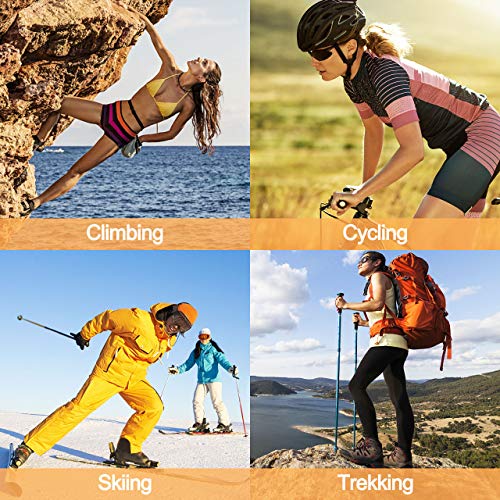 Emooqi Calcetines Deporte Mujer, 5 Pares Calcetines Antiampollas Senderismo Calcetines Mujer, Calcetines Algodon Transpirables Acolchados para Senderismo Acampada Marcha Running