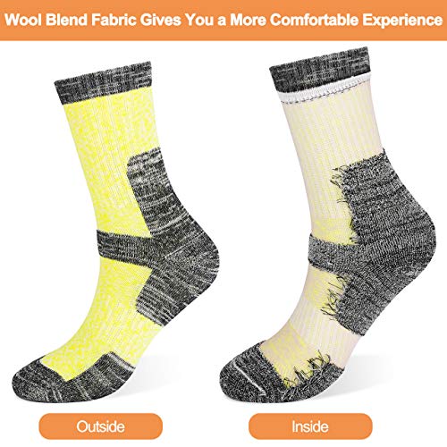 Emooqi Calcetines Deporte Mujer, 5 Pares Calcetines Antiampollas Senderismo Calcetines Mujer, Calcetines Algodon Transpirables Acolchados para Senderismo Acampada Marcha Running