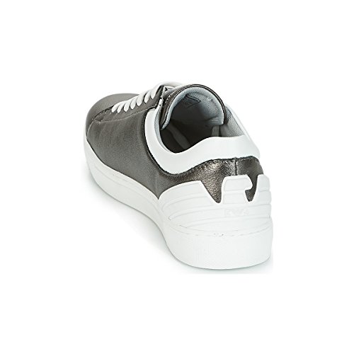 Emporio Armani Bruna Zapatillas Moda Mujeres Estaño - 41 - Zapatillas Bajas Shoes