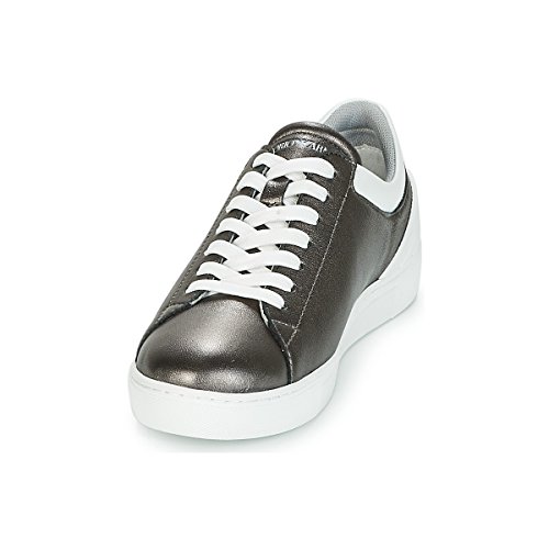Emporio Armani Bruna Zapatillas Moda Mujeres Estaño - 41 - Zapatillas Bajas Shoes