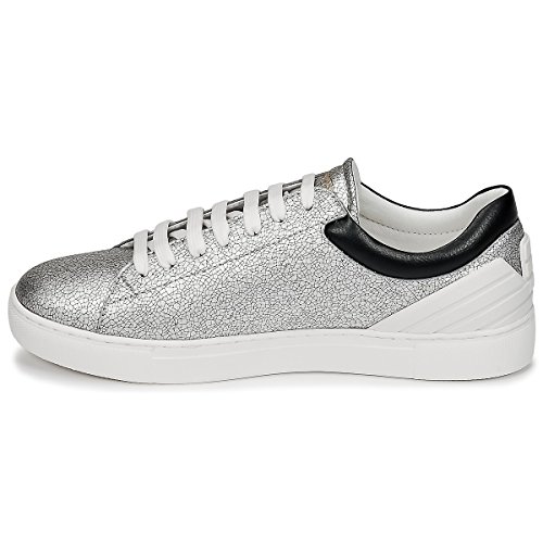 Emporio Armani Femenco Zapatillas Moda Mujeres Negro/Plata/Blanco - 40 - Zapatillas Bajas Shoes