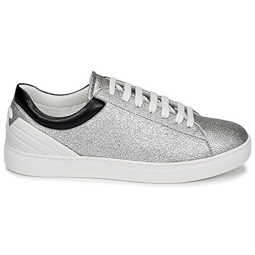 Emporio Armani Femenco Zapatillas Moda Mujeres Negro/Plata/Blanco - 40 - Zapatillas Bajas Shoes