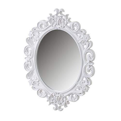 Espejo Cornucopia clásico Blanco de Polipropileno de 80x60 cm - LOLAhome