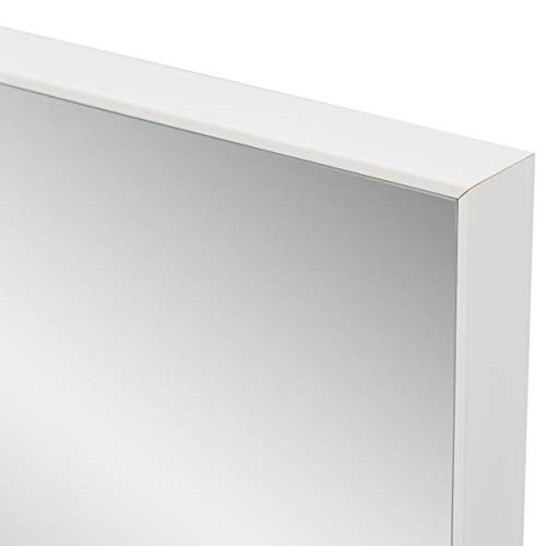 Espejo de Pared Moderno Blanco de poliestireno de 40x50 cm - LOLAhome