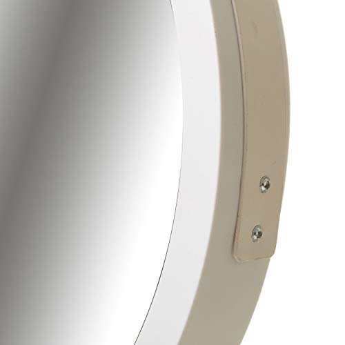 Espejo de Pared nórdico Blanco PU de Ø 40 cm - LOLAhome