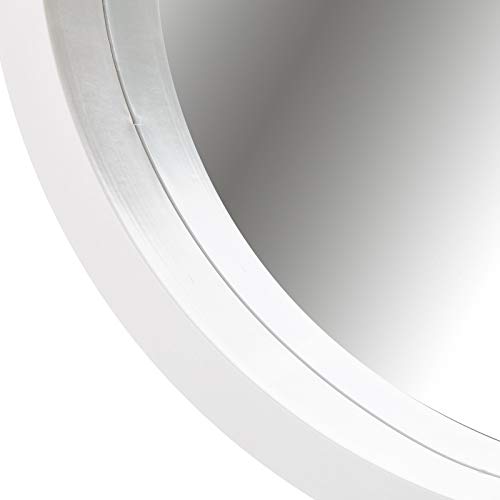 Espejo de Pared nórdico Blanco PU de Ø 40 cm - LOLAhome