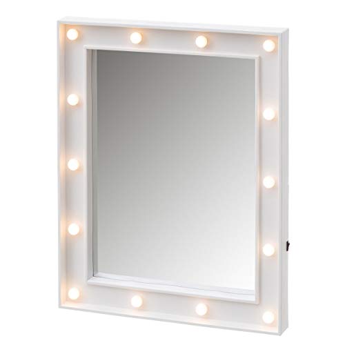 Espejo Luces Vintage Blanco led de 49x39 cm - LOLAhome