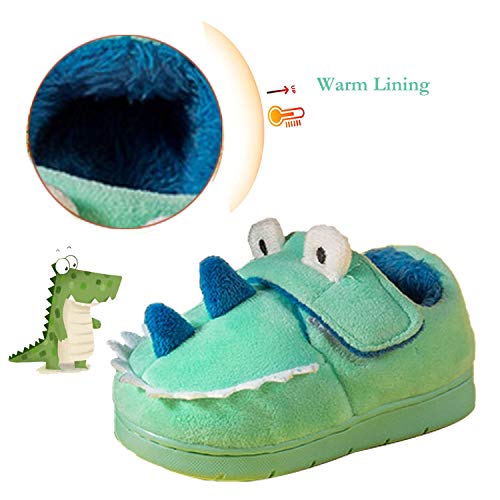 Fadezar Zapatillas De Estar por Casa para Niñas Niños Invierno Pantuflas Animales Antideslizantes Cálido Slippers Verde Claro 23/24