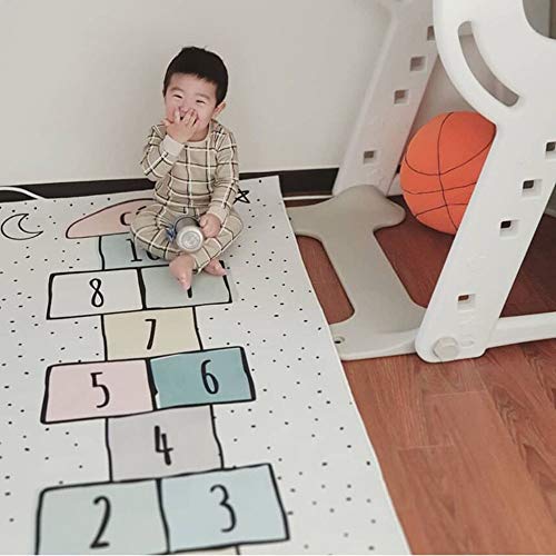 Faus Koco El Juego Creativo For Los Niños De Alfombra Damas Insípidos Digitales Salón Alfombra Tela Desgaste Juego De Puzzle For Niños De Jardín De Infantes Estera (160 * 80cm)