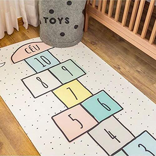Faus Koco El Juego Creativo For Los Niños De Alfombra Damas Insípidos Digitales Salón Alfombra Tela Desgaste Juego De Puzzle For Niños De Jardín De Infantes Estera (160 * 80cm)
