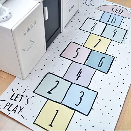 Faus Koco El Juego Creativo For Los Niños De Alfombra Damas Insípidos Digitales Salón Alfombra Tela Desgaste Juego De Puzzle For Niños De Jardín De Infantes Estera (160 * 80cm)