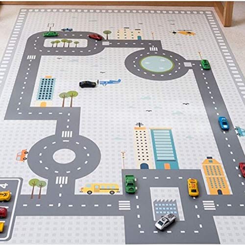 Faus Koco Los Niños Creativos De Carreteras Digital Esteras Juego Esteras Esteras De La Alfombra De Tela Pegajosa Que Viven Dormitorio Desgaste Antideslizante Esteras Estera Estera De Arrastre (130 *