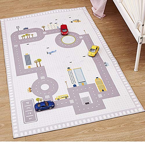 Faus Koco Los Niños Creativos De Carreteras Digital Esteras Juego Esteras Esteras De La Alfombra De Tela Pegajosa Que Viven Dormitorio Desgaste Antideslizante Esteras Estera Estera De Arrastre (130 *
