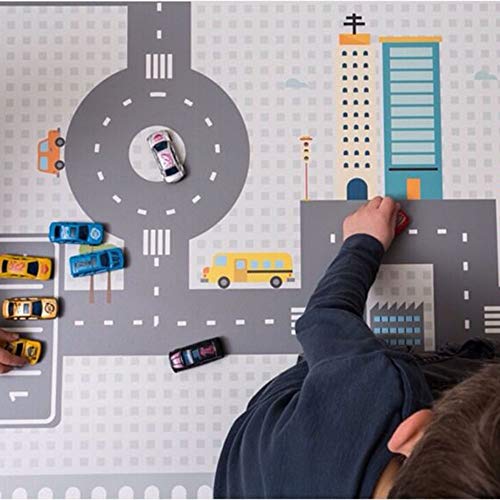 Faus Koco Los Niños Creativos De Carreteras Digital Esteras Juego Esteras Esteras De La Alfombra De Tela Pegajosa Que Viven Dormitorio Desgaste Antideslizante Esteras Estera Estera De Arrastre (130 *
