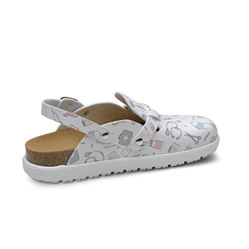 Feliz Caminar - Zueco Sanitario Bio Vega/Antideslizantes/Material Reciclado/Plantilla de corhco Anatomica (Bio Vega Sanitario 42)