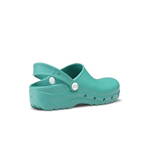 Feliz Caminar - Zuecos Sanitarios Flotantes, Verde, 43 EU