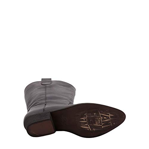 Felmini - Zapatos para Mujer - Enamorarse com Gerbera 7962 - Botas Cowboy & Biker - Cuero Genuino - Negro - 37 EU Size