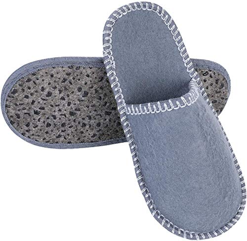 Femor Zapatillas de Huéspedes Antideslizantes, Juego de 6 Zapatillas de Fieltro, Zapatos de Casa para Invitados (Tamaño General 36-44)