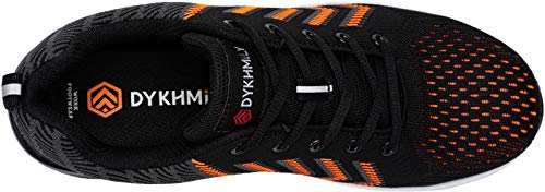 Fenlern Zapatillas de Seguridad Hombre Ligeras Colchón de Aire Zapatos de Seguridad Trabajo Punta de Acero Calzado de Seguridad (Naranja Llama,44 EU)