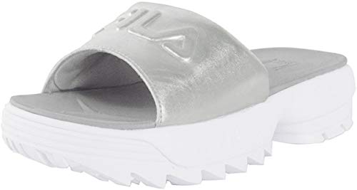 Fila Disruptor Slide Metallic 5SM00063-80F !!es damskie Zapatillas (36.5, Metallic Silver)