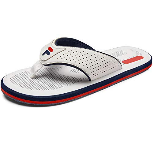 FILA Sunshine Coast Men, Chanclas abatibles Hombre, Blanco (White/Navy), 40 EU