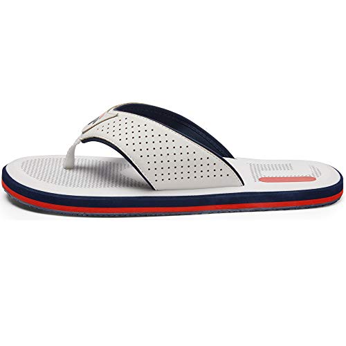 FILA Sunshine Coast Men, Chanclas abatibles Hombre, Blanco (White/Navy), 40 EU