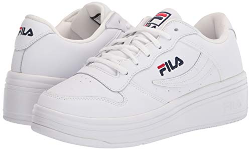 Fila Tenis Wx-100 para mujer, (Blanco/azul marino/rojo), 37 EU