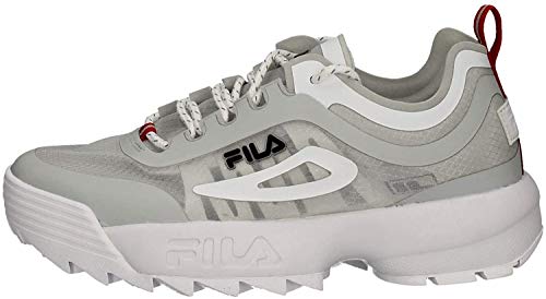 FILA Zapatillas Disruptor Run para mujer, color blanco, sintéticas, talla 38